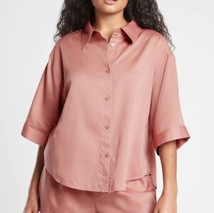 Athleta Sleep Top XL 3/4 Length Sleeve Palermo Pink